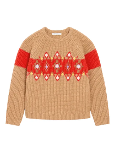 AMI Paris cross-stitch wool sweater