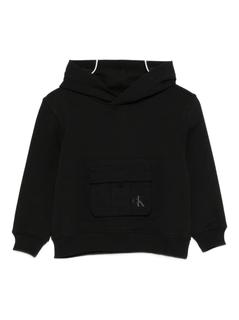Calvin Klein Pocket Hoodie In Black