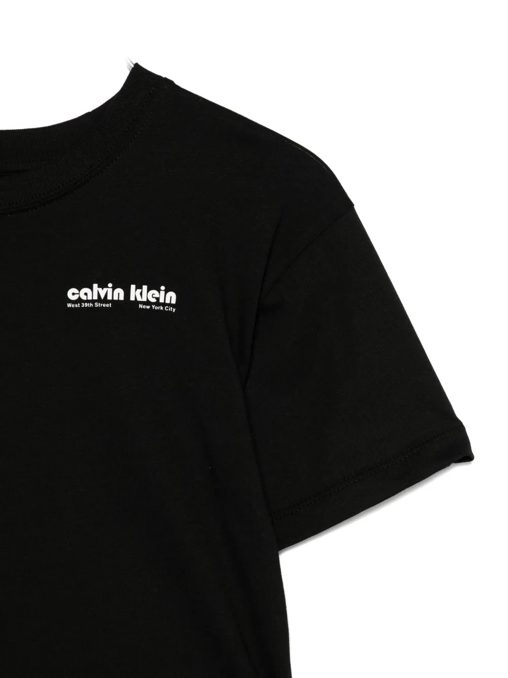 Calvin Klein Short-sleeve Logo T-shirt In Black