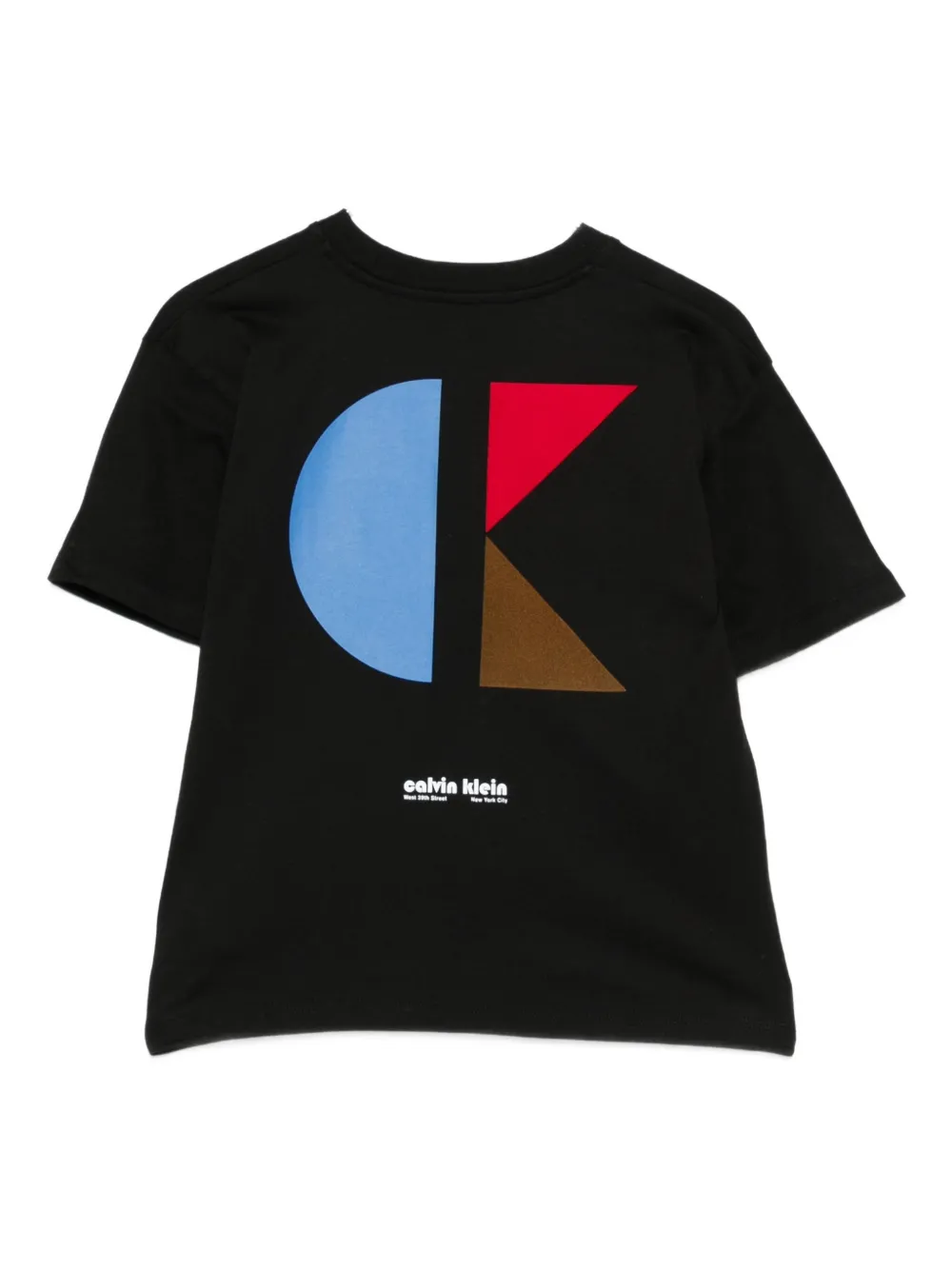 Calvin Klein Short-sleeve Logo T-shirt In Black