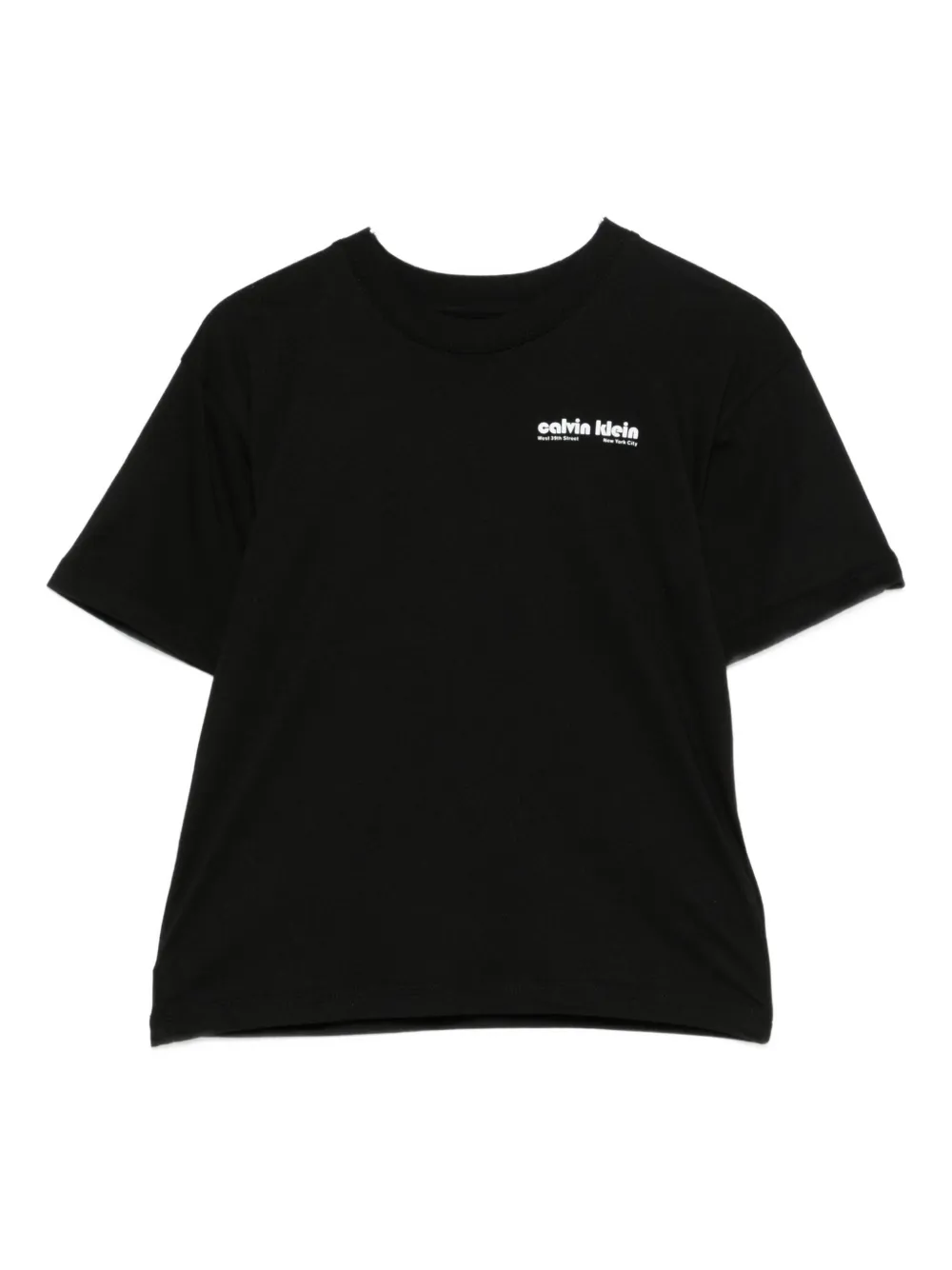Calvin Klein Short-sleeve Logo T-shirt In Black