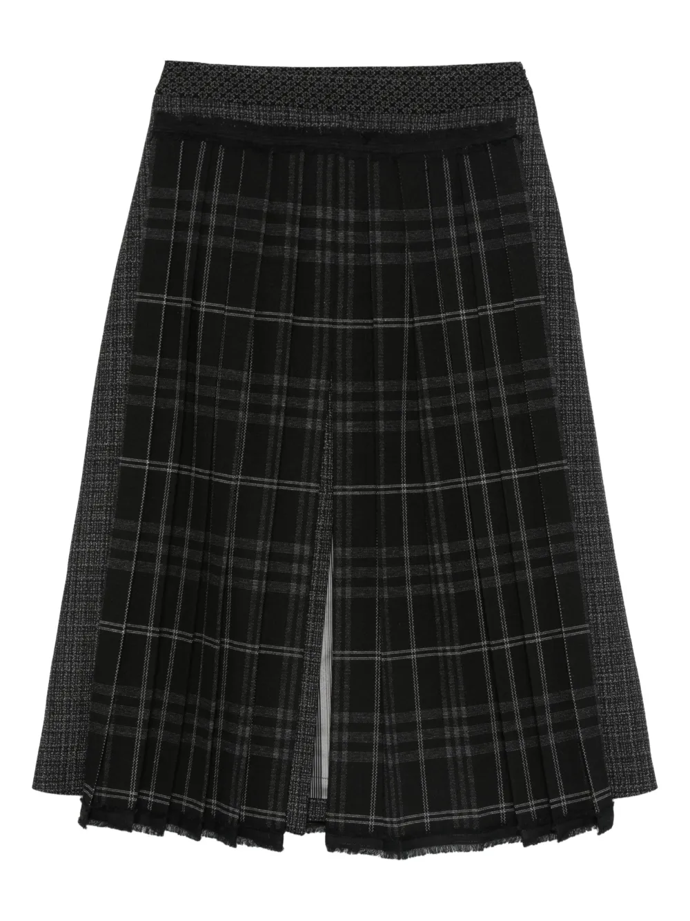 Antonio Marras Tartan Pleated Midi Skirt In Animal Print
