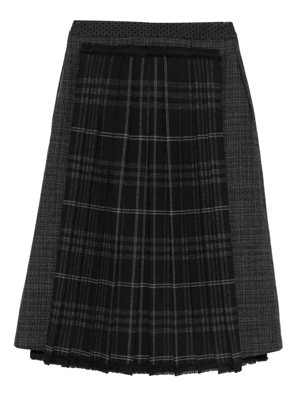 Antonio Marras Tartan Pleated Midi Skirt In Animal Print
