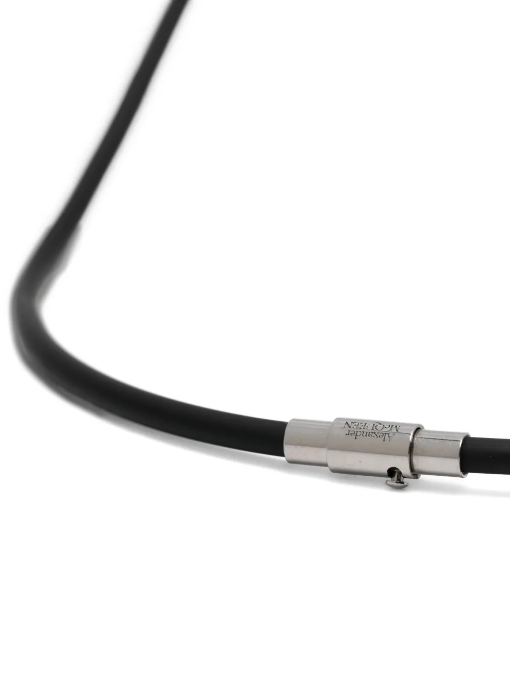 Pre-owned Alexander Mcqueen Skull Double-layered Bracelet In Silver