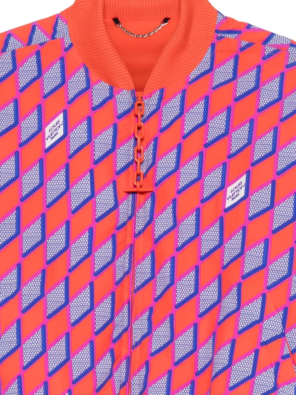 Pre-owned Louis Vuitton 2010s Monogram Puffer Jacket In Orange