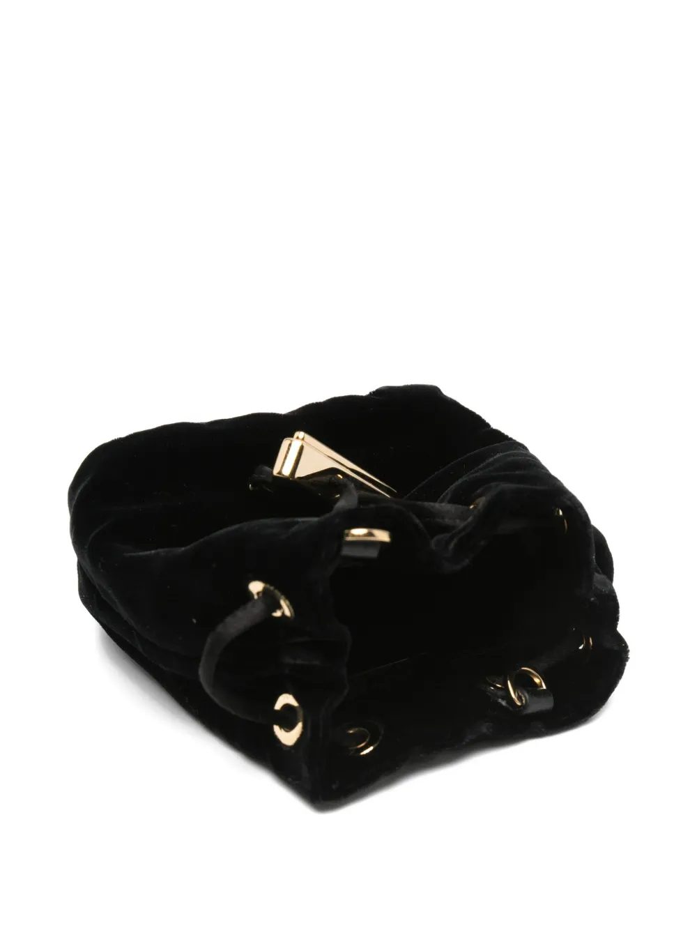 PRADA Pre-owned Velvet Drawstring Mini Bag In Black