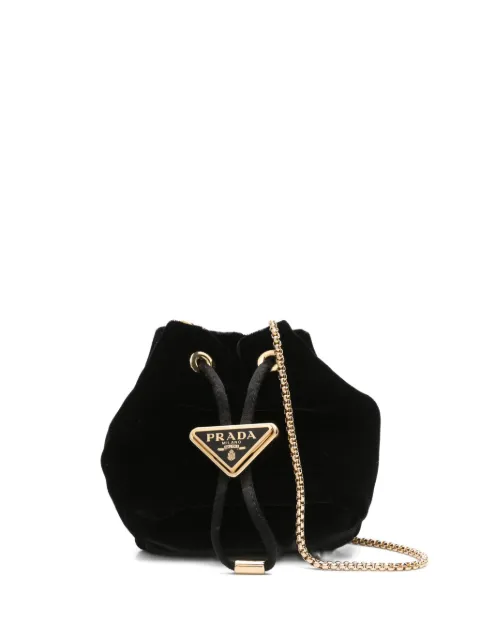 Prada Pre-Owned mini sac en velours à lien de resserrage