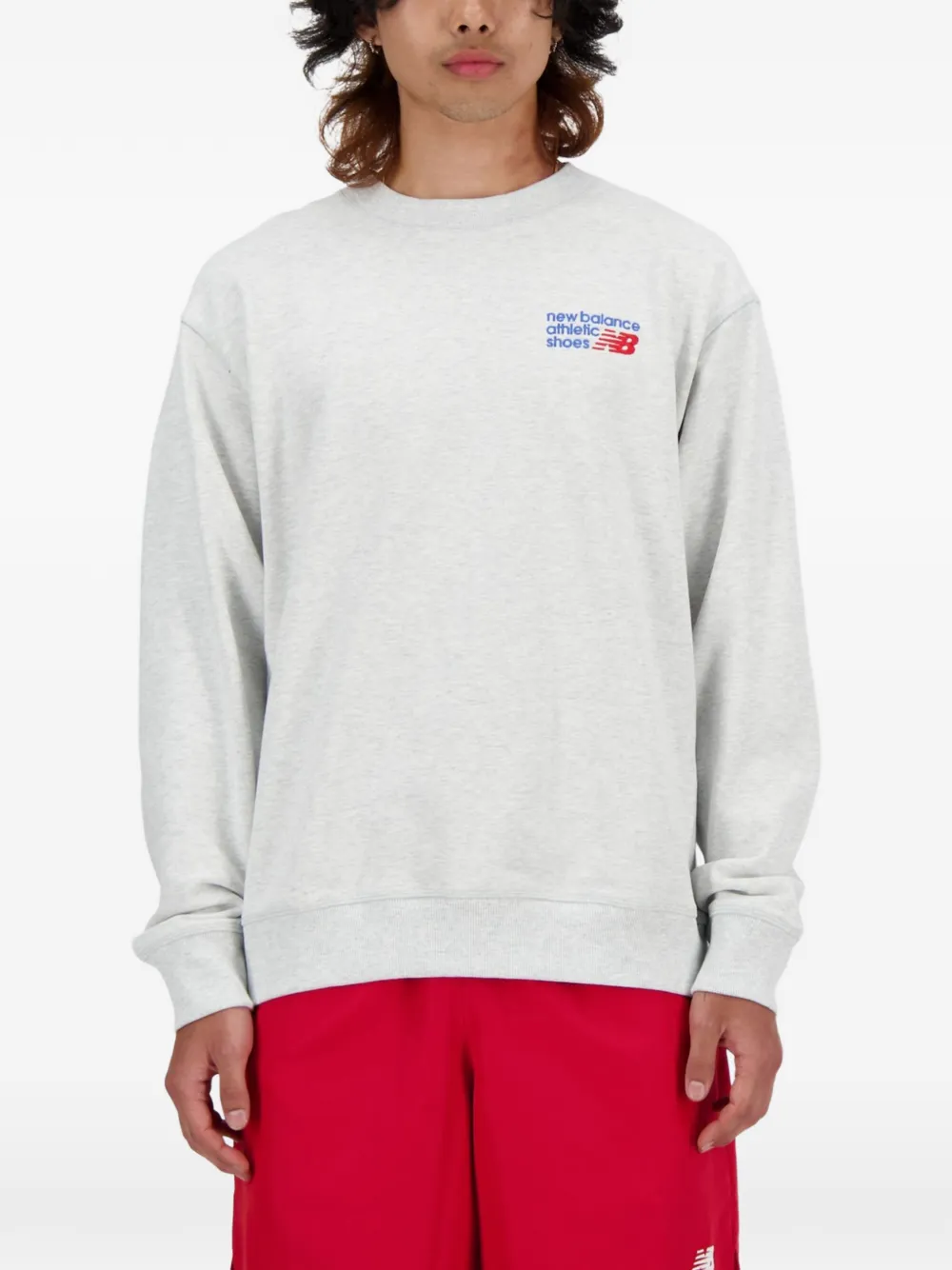 New Balance logo-detail crew-neck sweatshirt - Grigio