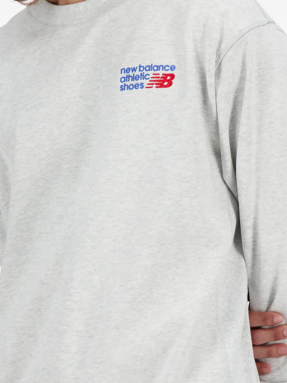 New Balance Sweater met logodetail Grijs