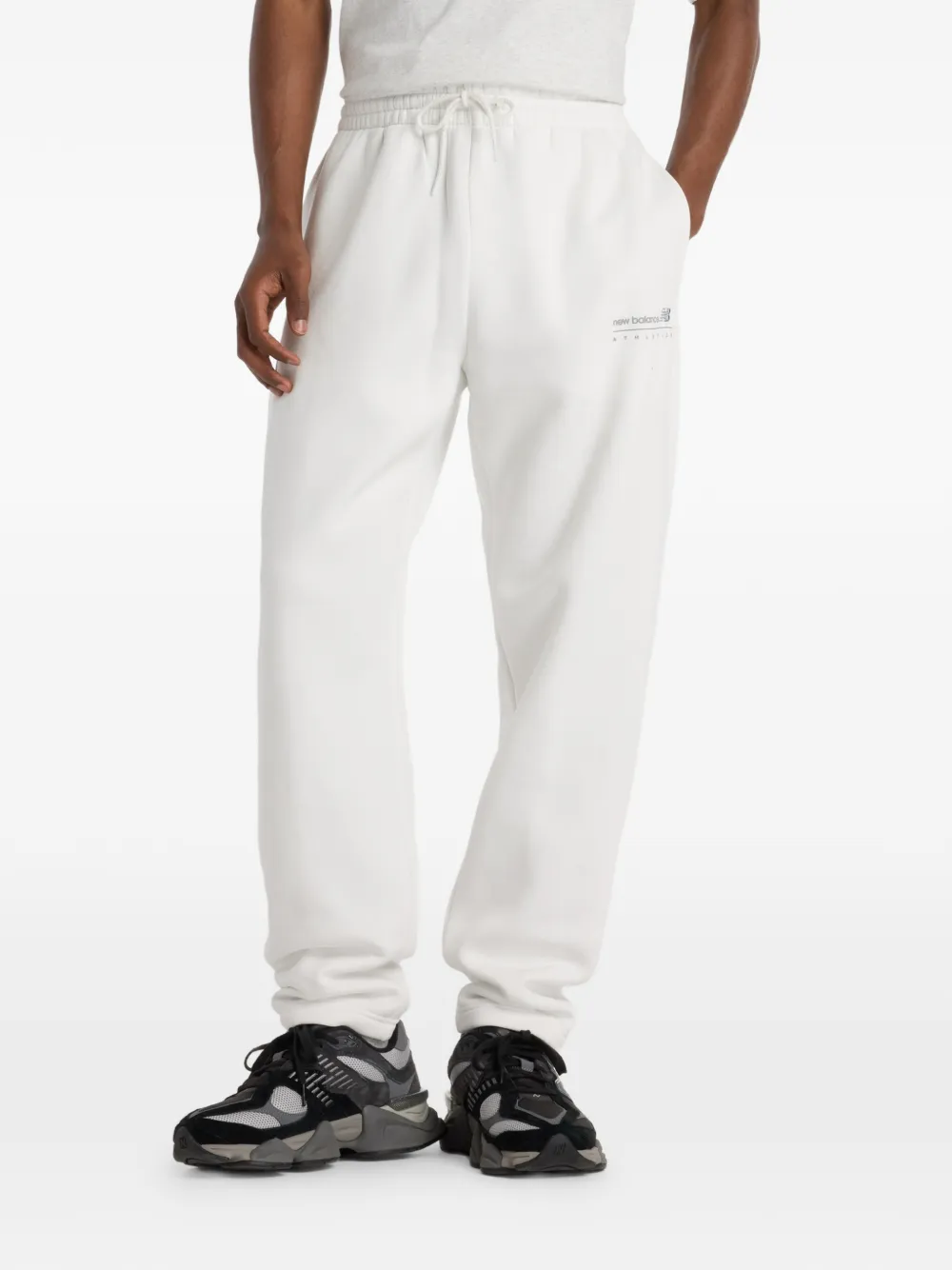 New Balance Graphic Fleece Trousers - Bianco