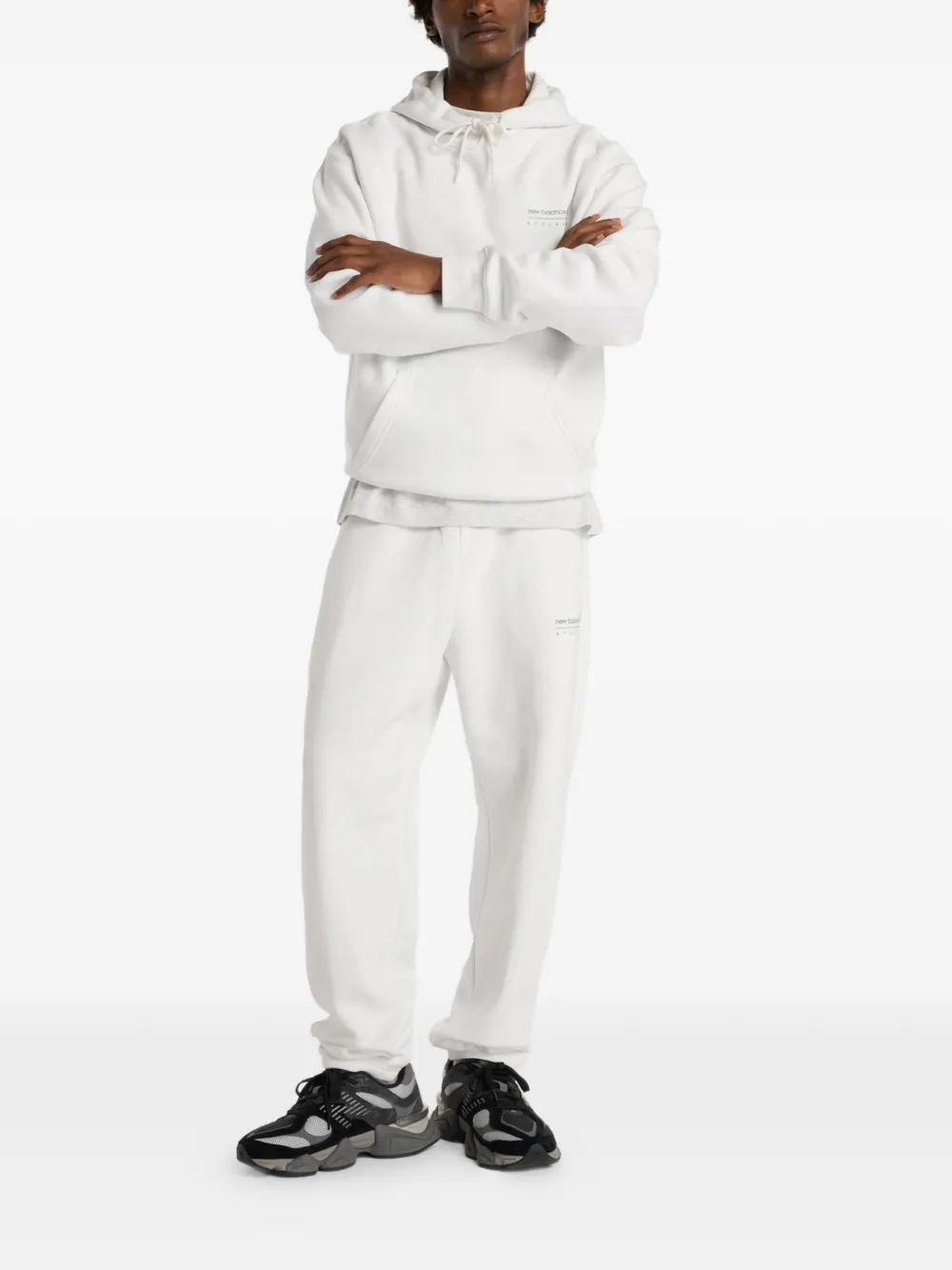 New Balance Graphic fleece broek Wit