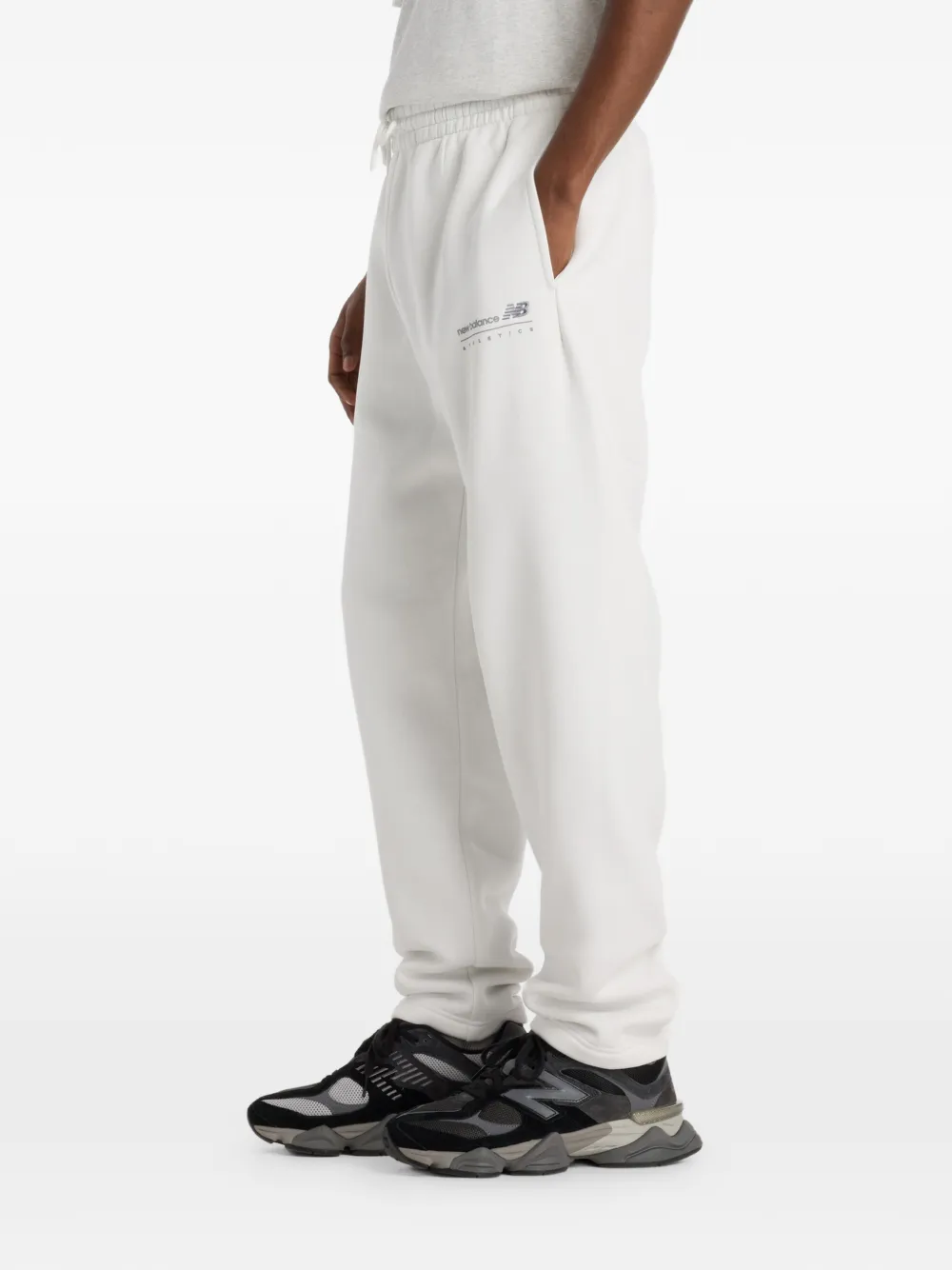 New Balance Graphic fleece broek Wit