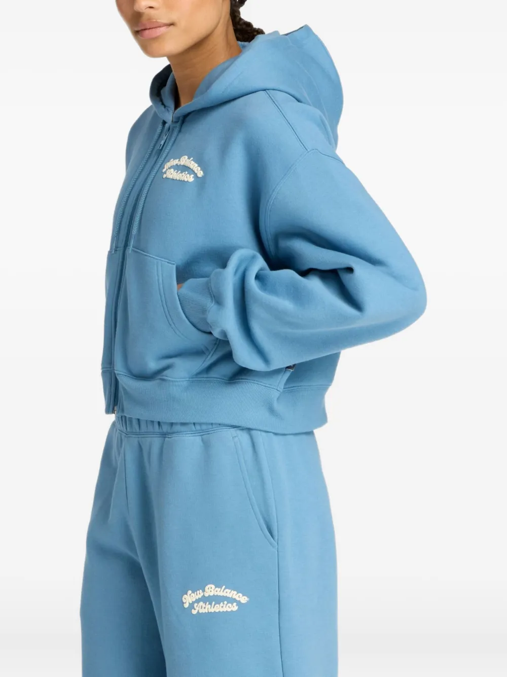 New Balance Linear Heritage full-zip hoodie - Blauw