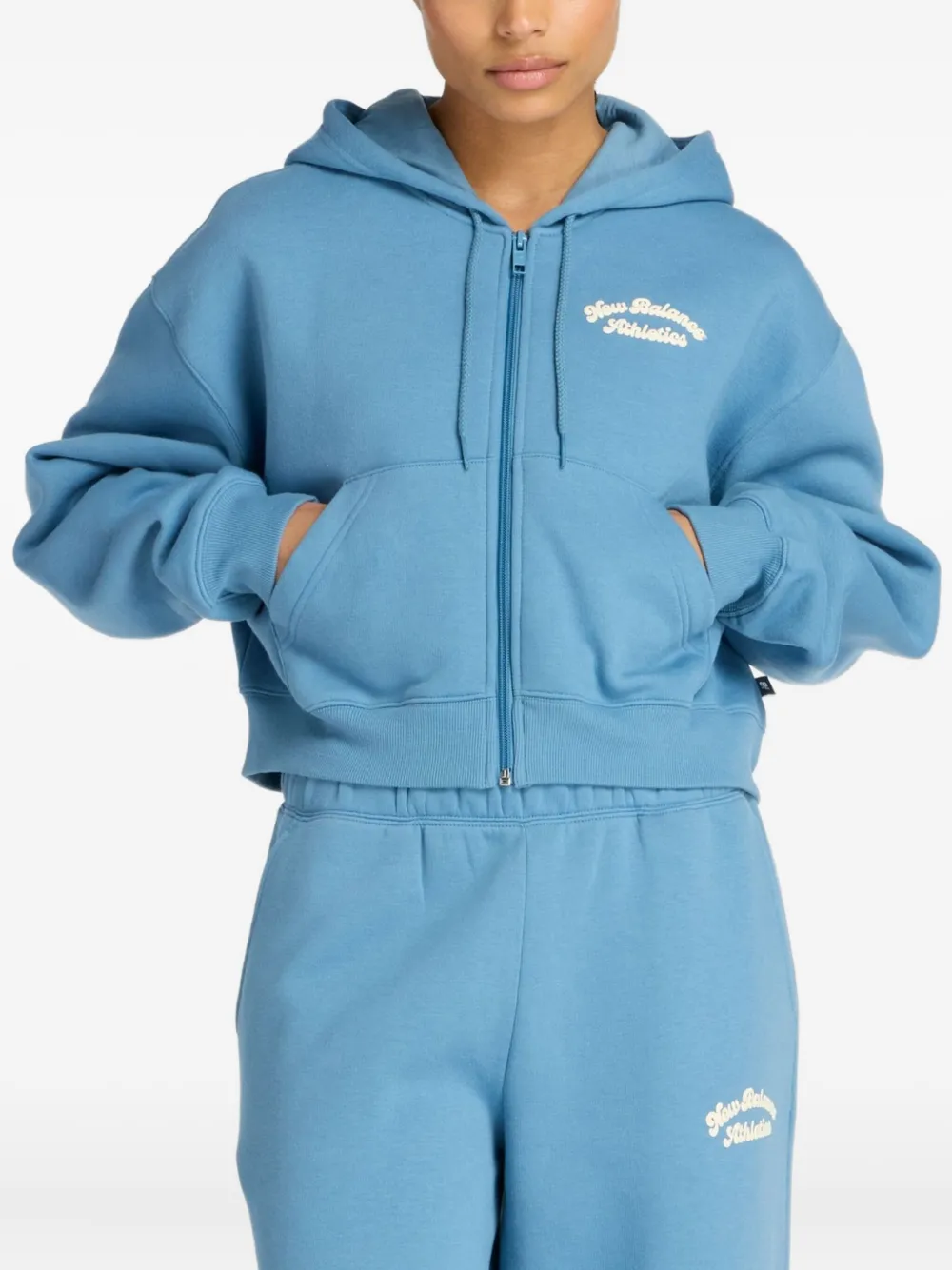 New Balance Linear Heritage full-zip hoodie - Blu