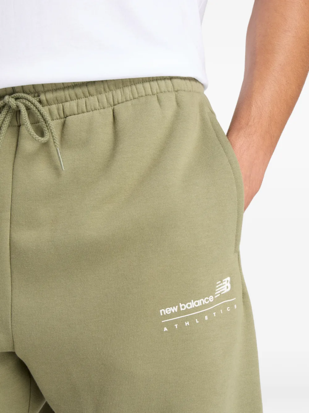 New Balance Joggingbroek met logodetail Groen