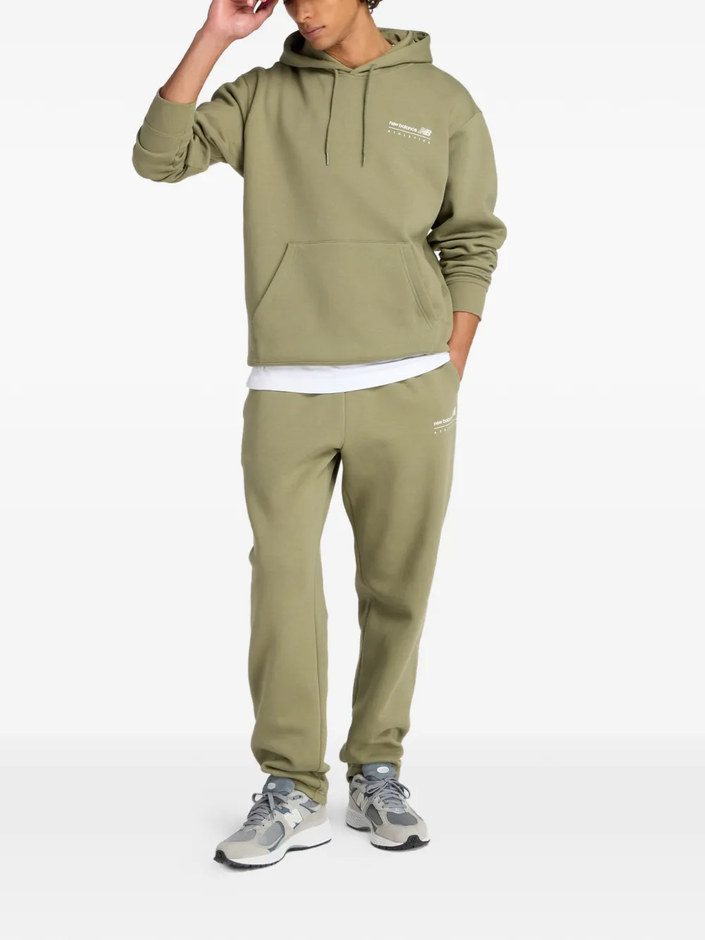 New Balance Joggingbroek met logodetail Groen