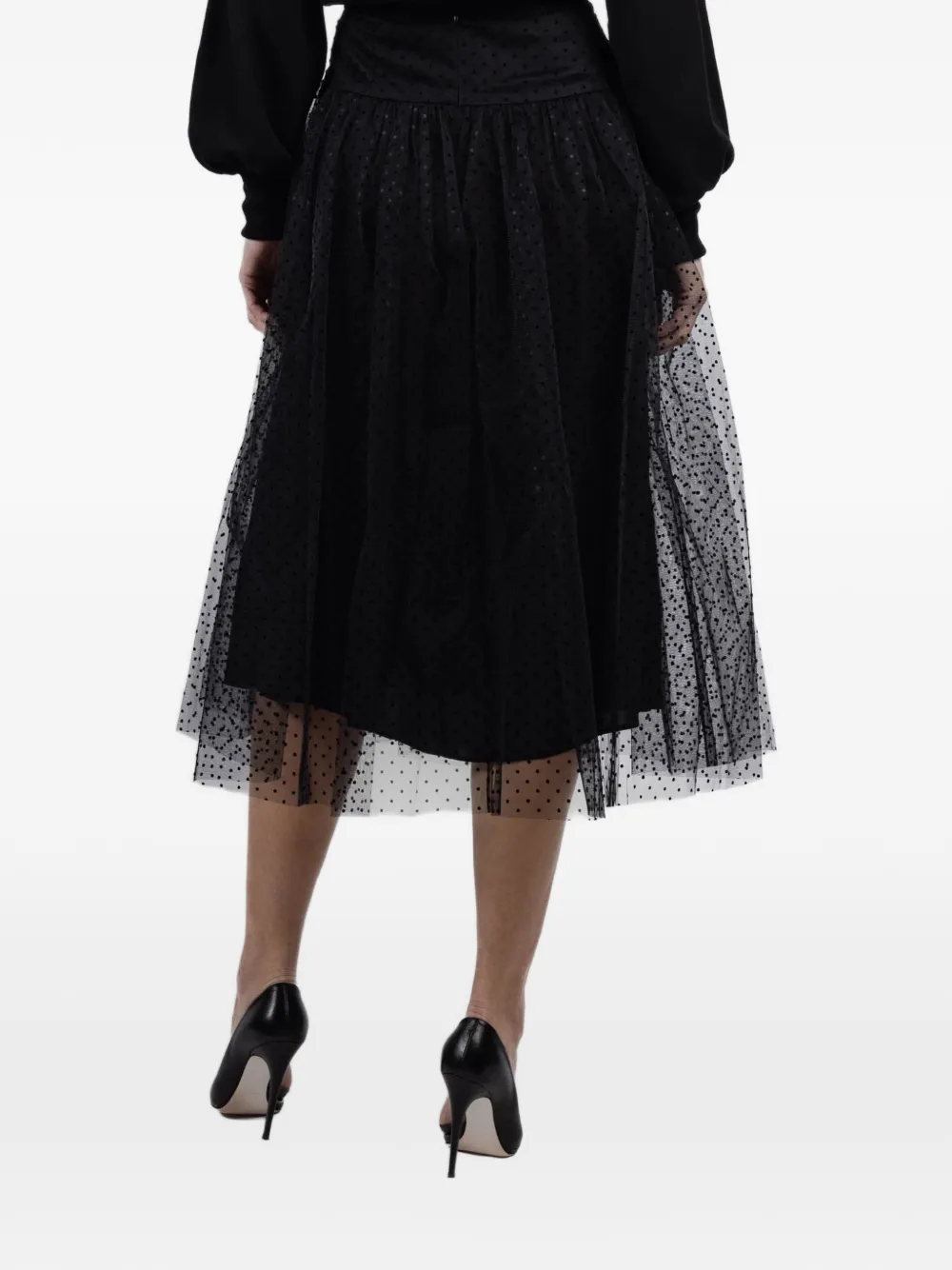 ZIMMERMANN Midi-rok met stippen Zwart