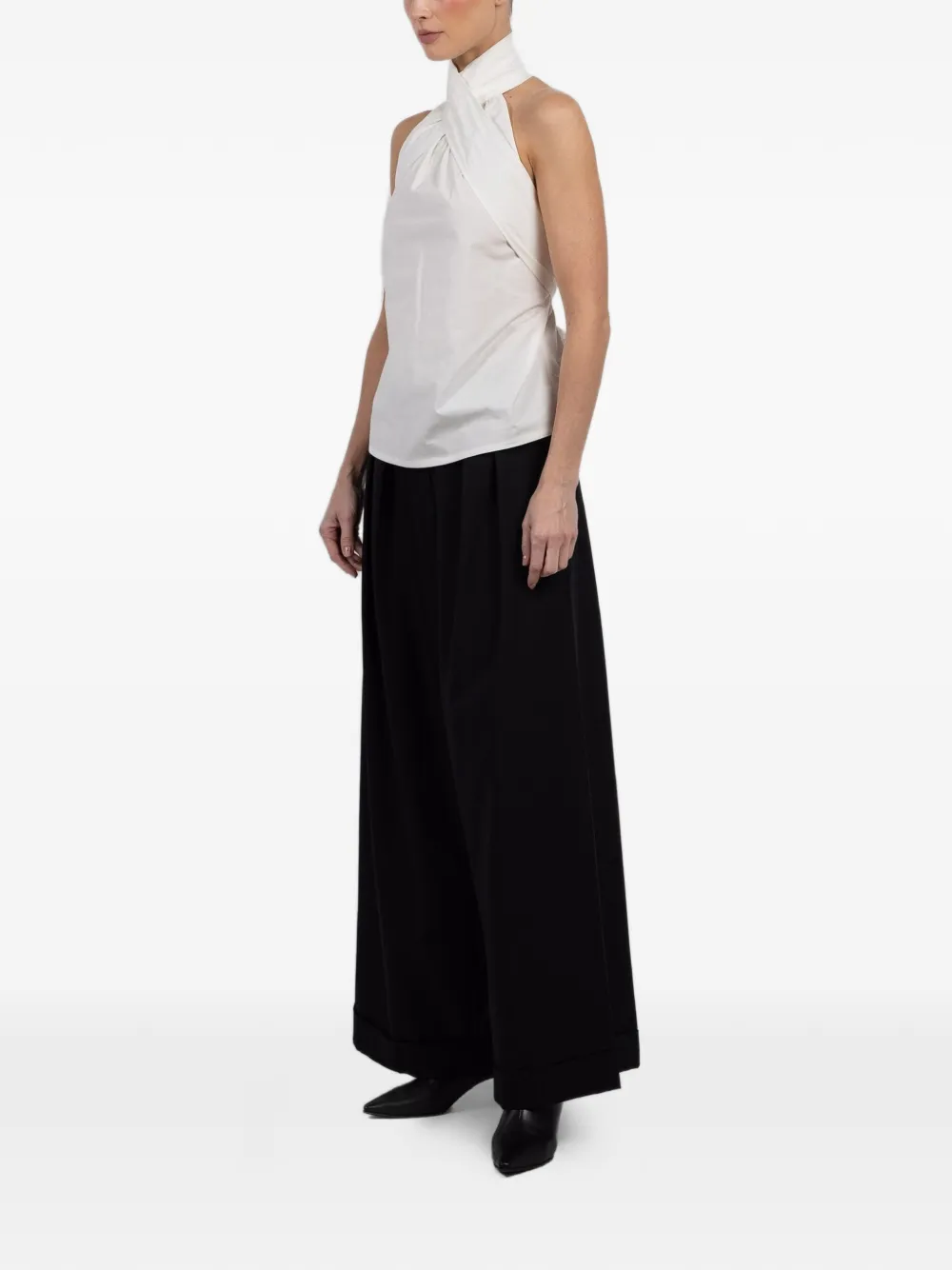 Fran&ccedil;oise Susan tie-detail top - Wit