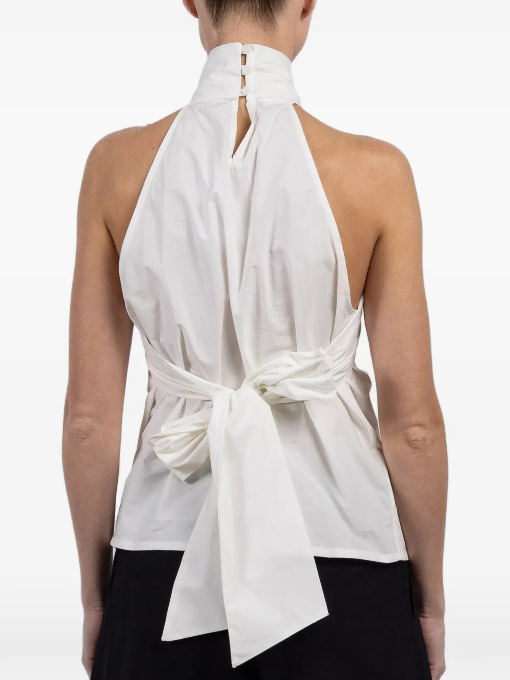  Françoise Susan Tie-detail Top - White 