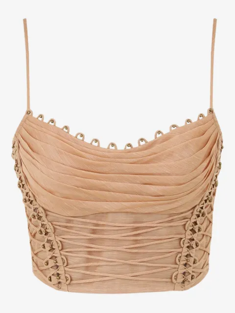 ZIMMERMANN Rebellion beaded crop top