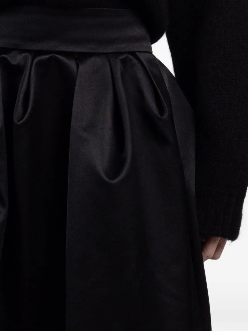 Françoise Sasha geplooide maxi-rok Zwart