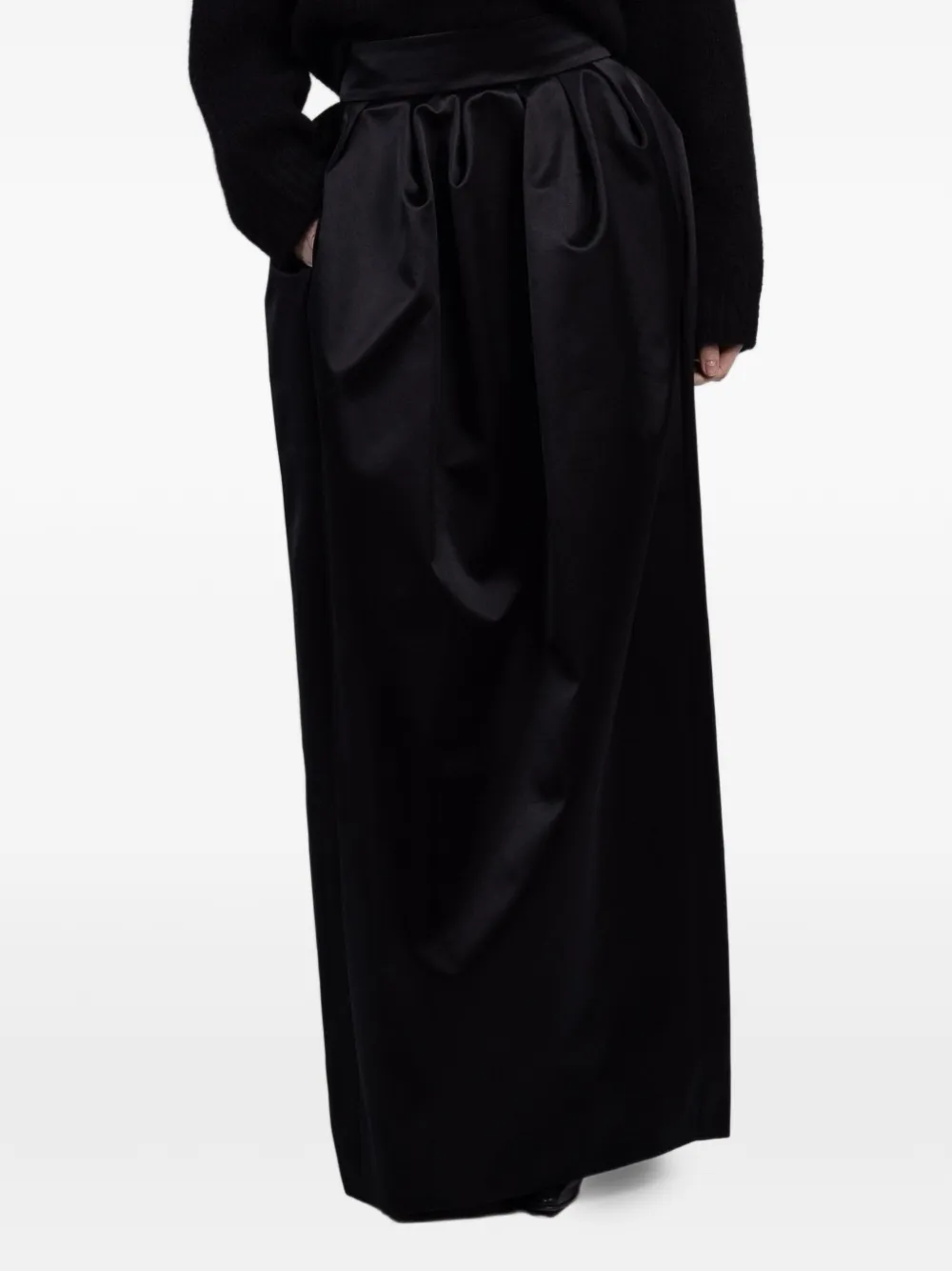 Françoise Sasha pleated maxi skirt - Schwarz