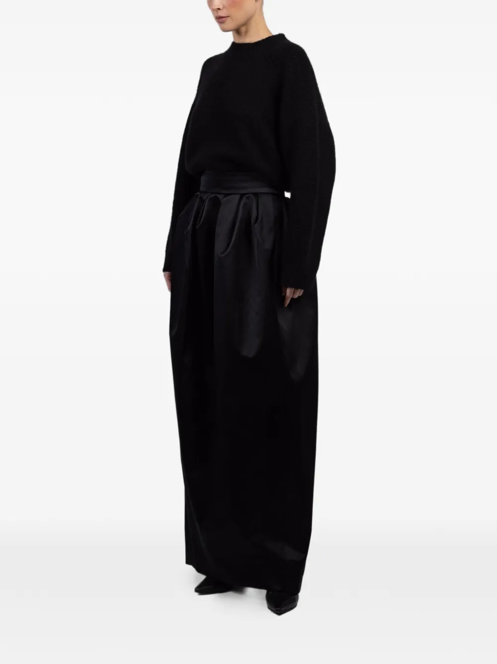  Françoise Sasha Pleated Maxi Skirt - Black 