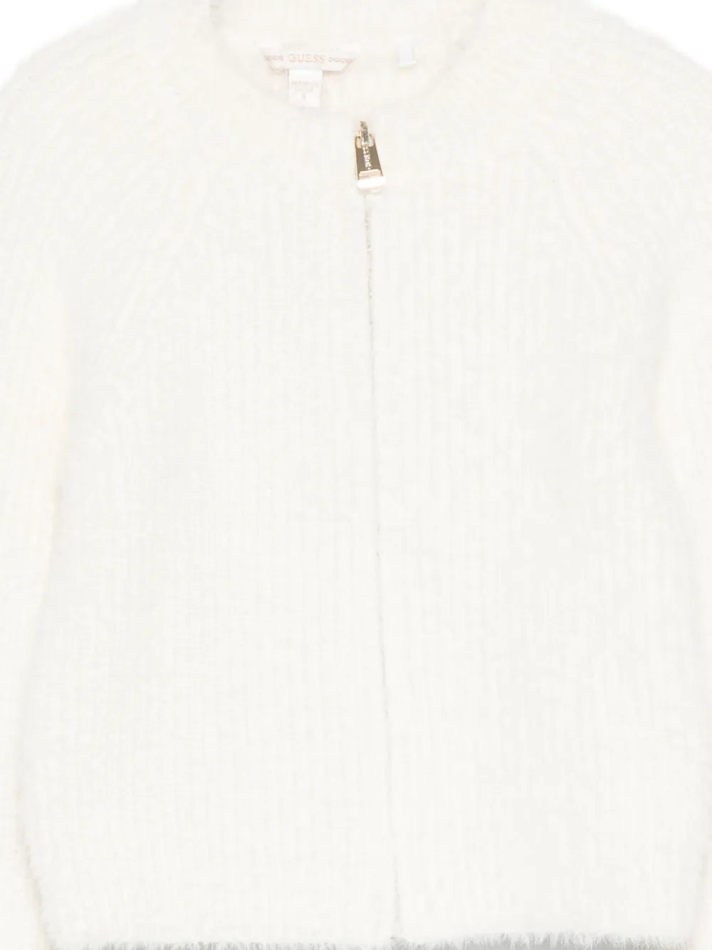 Guess Zip-fastening Cardigan In Neutral