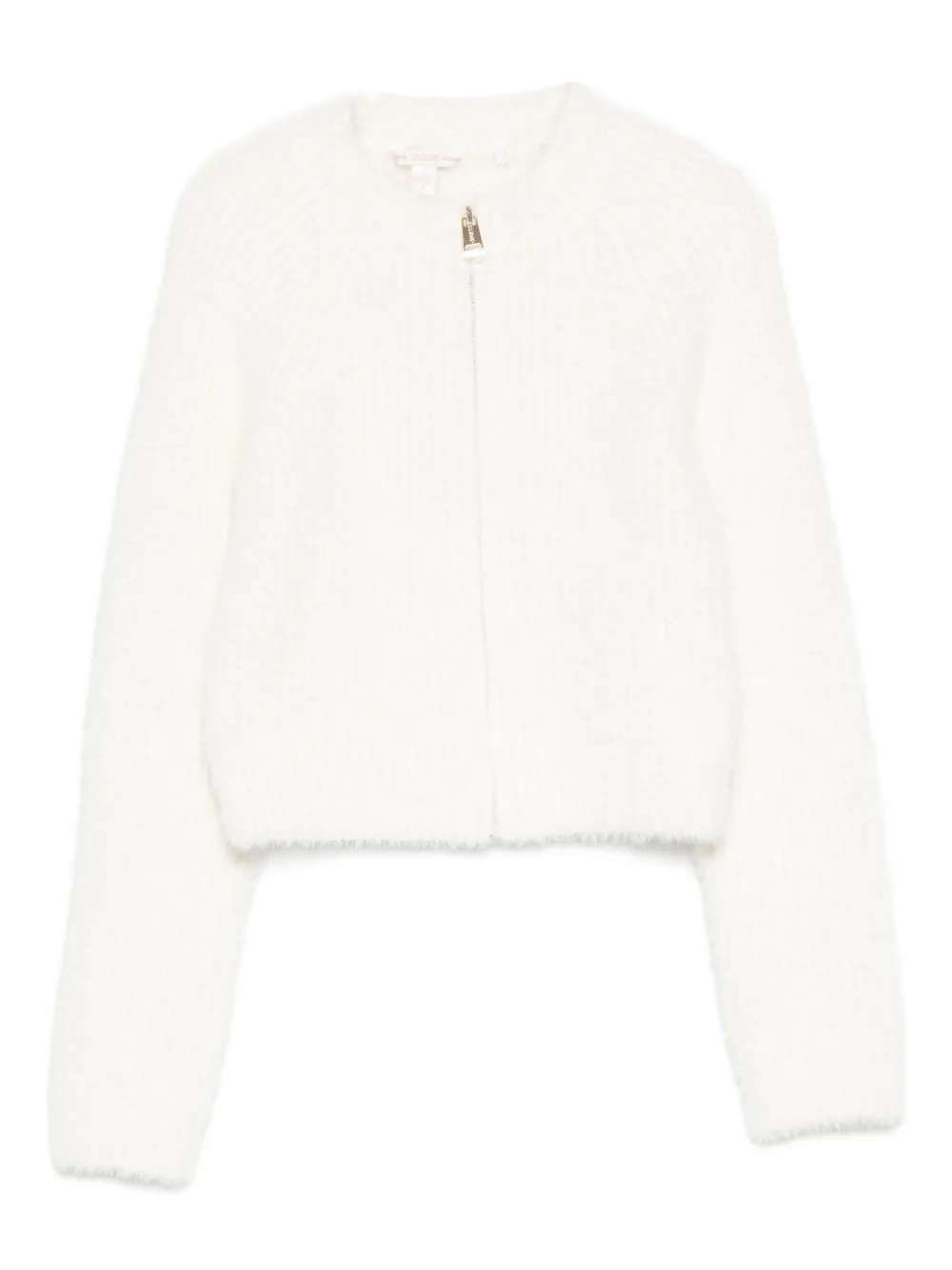 guess kids zip-fastening cardigan - ニュートラル