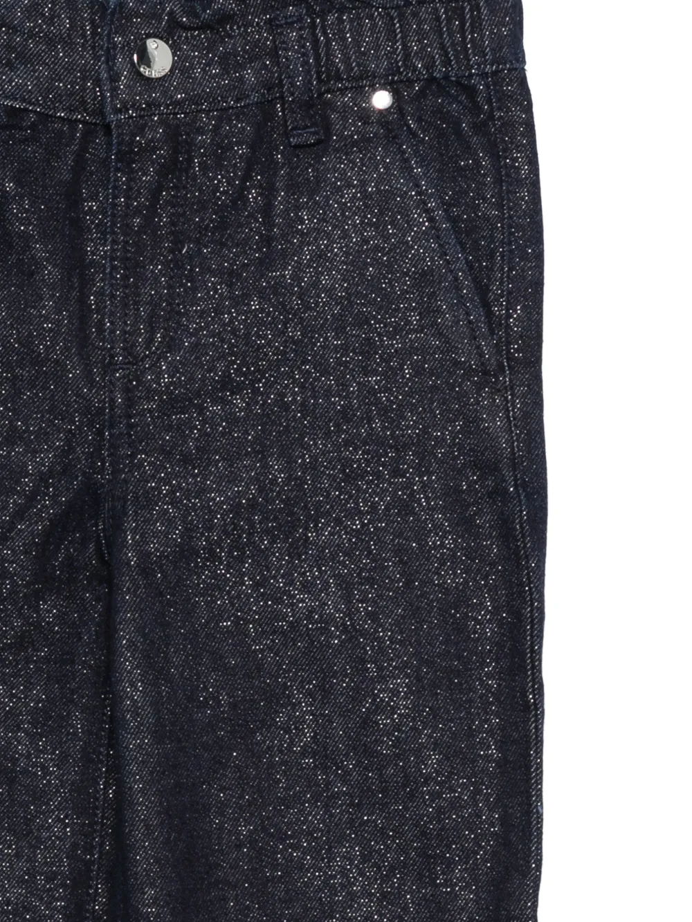 Guess Belt-loop Glitter-detail Jeans In Blue