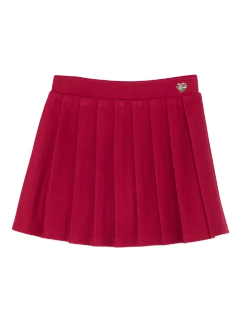 guess kids pleated heart-detail skirt