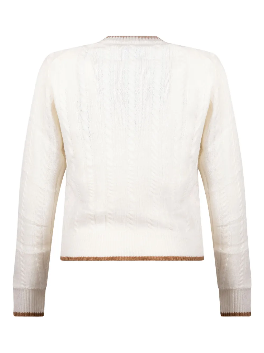 Mc2 Saint Barth Cable-knit Sweater In White
