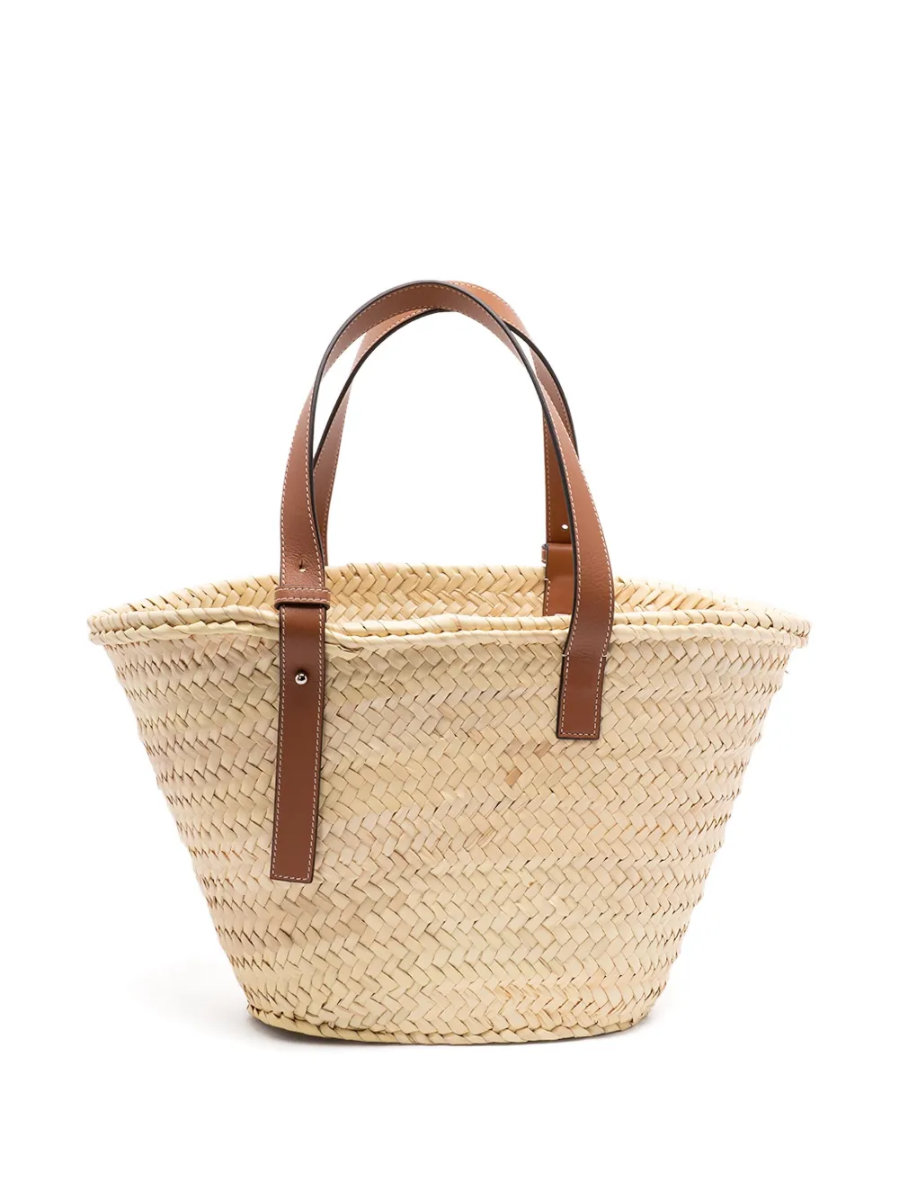 LOEWE woven logo-patch tote bag - Beige