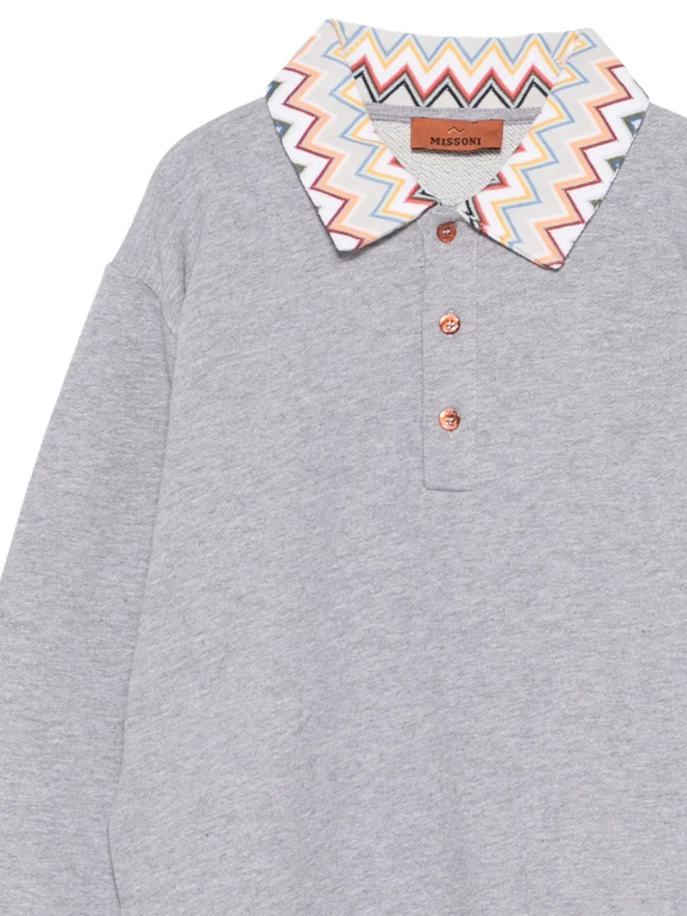 Missoni Kids Poloshirt met kraag met print Grijs