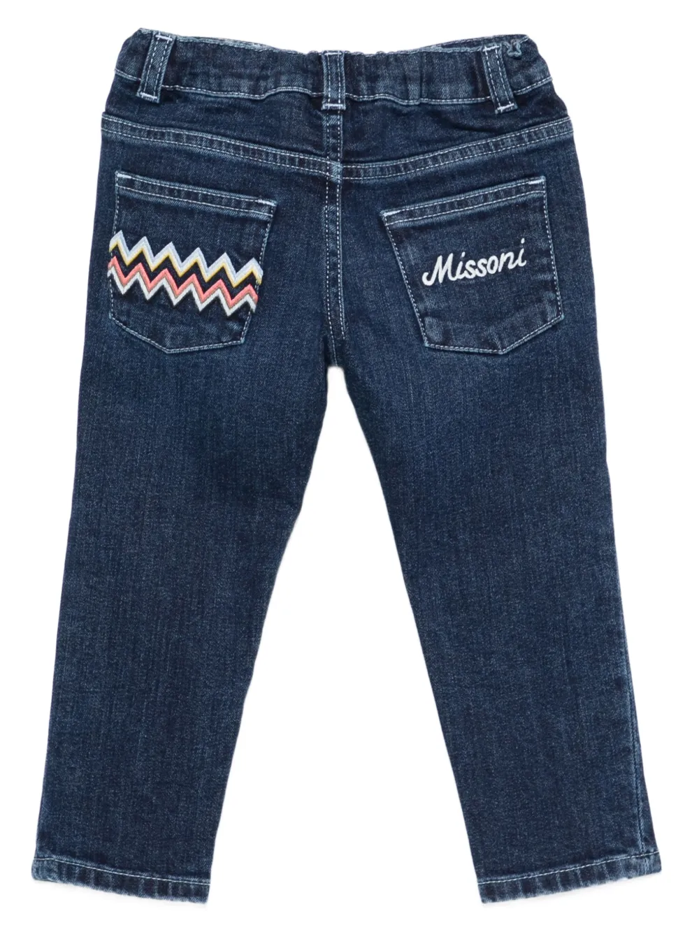 Missoni Kids Jeans met logo Blauw