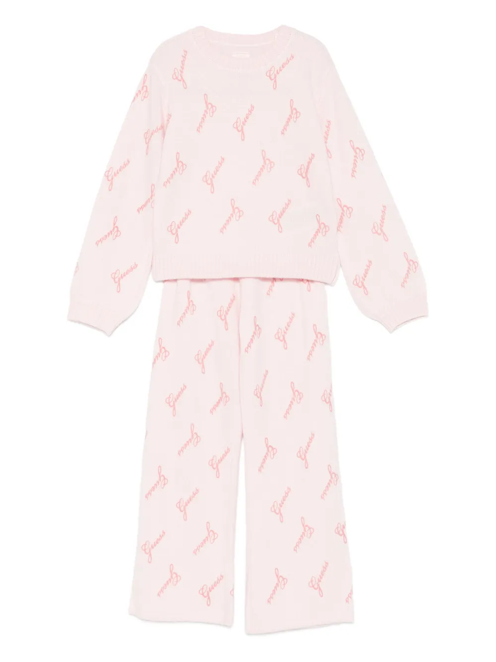 guess kids multi-logo tracksuit - Rosa