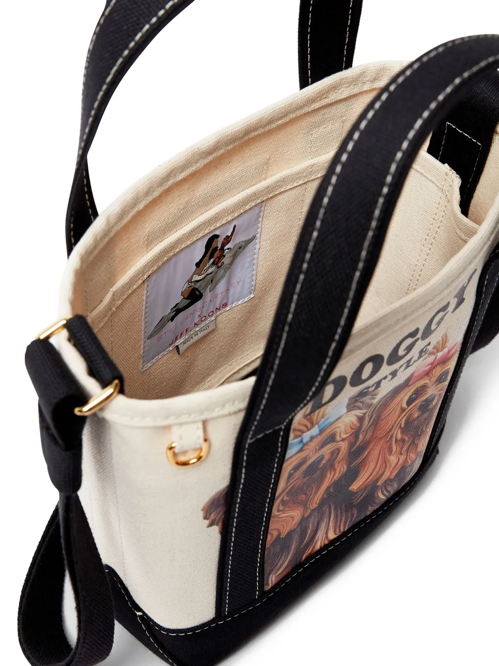 Stella McCartney Shopper met hondenprint Beige