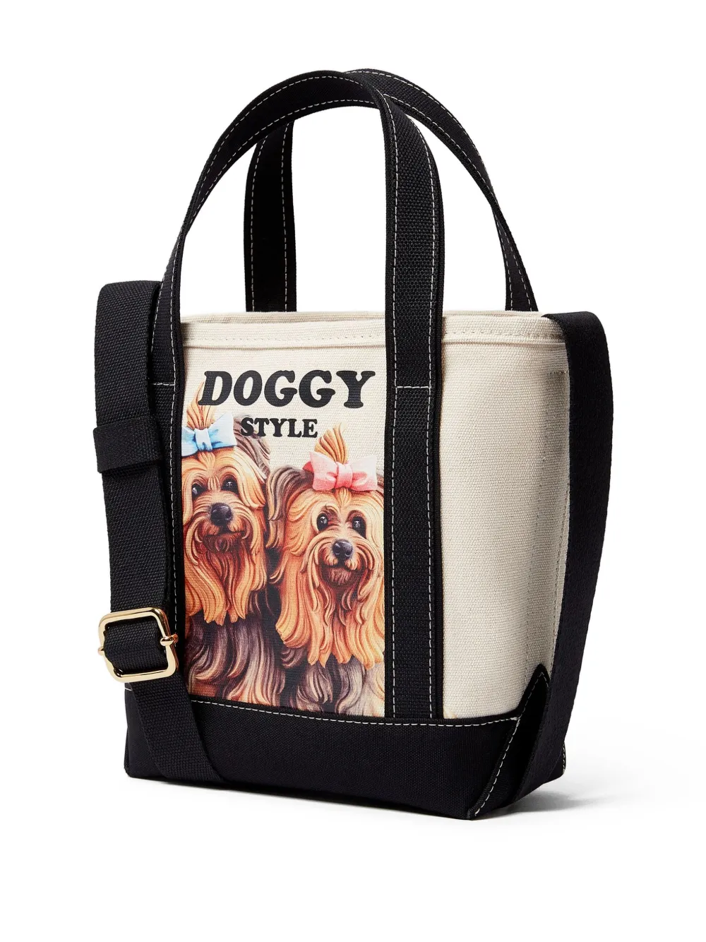 Stella McCartney Shopper met hondenprint Beige