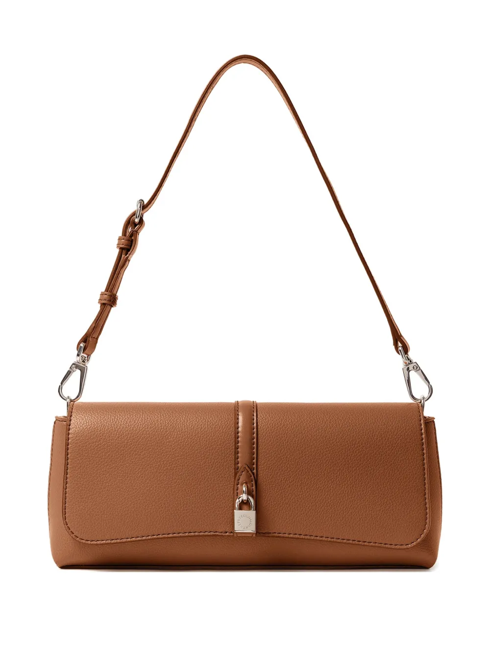 Stella Mccartney Ryder Padlock-detail Shoulder Bag In Brown