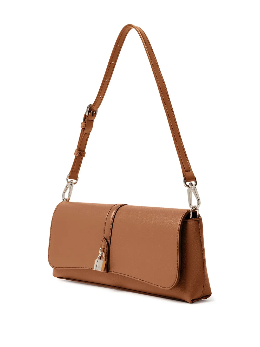 Stella Mccartney Ryder Padlock-detail Shoulder Bag In Brown