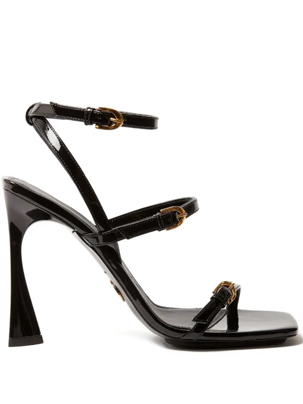 Stella McCartney Elsa Patent Heeled Sandals in Black