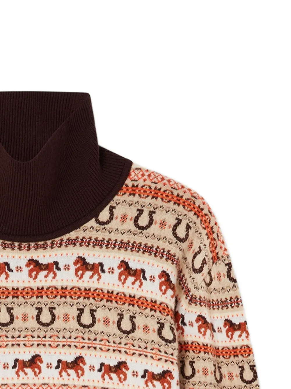  Stella Mccartney Fair Isle Patterned Roll-neck Sweater - Neutrals 