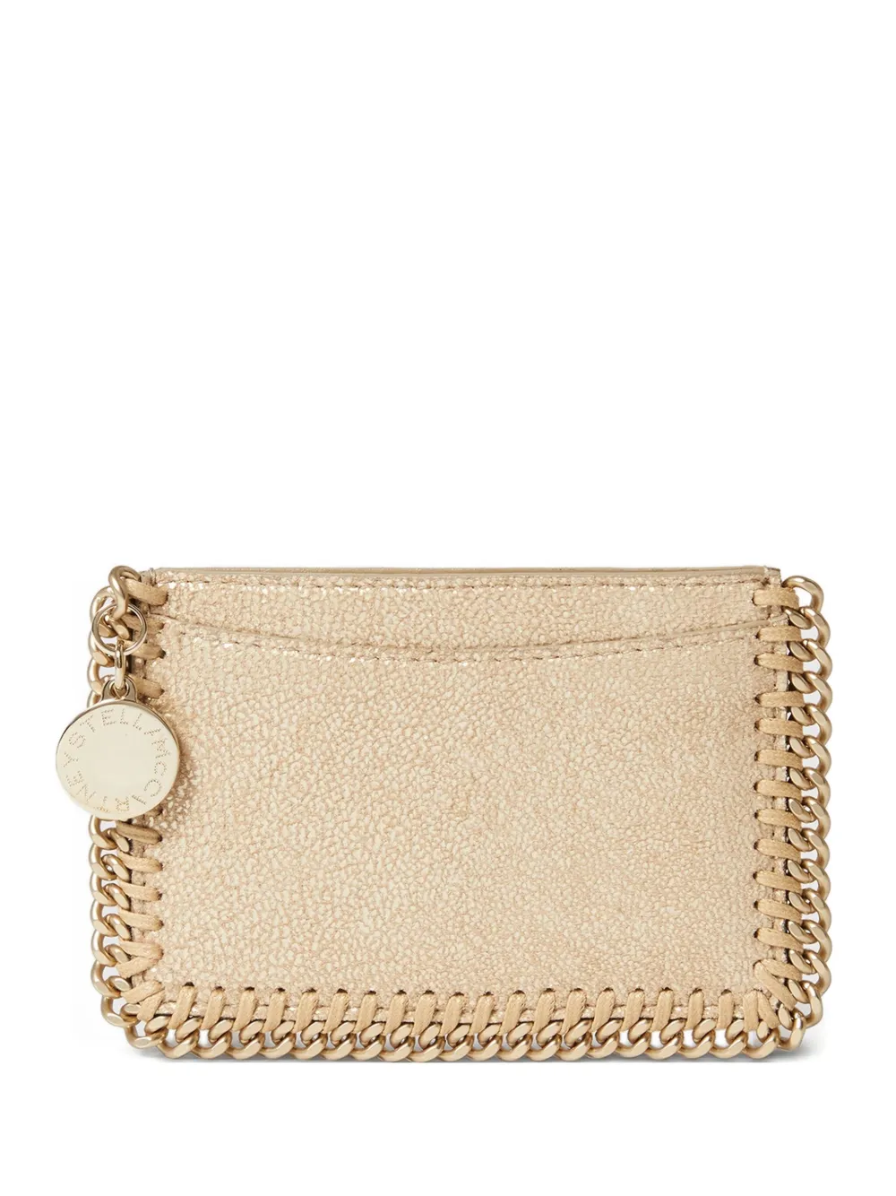 Stella Mccartney Falabella Chain-trim Cardholder In Neutral