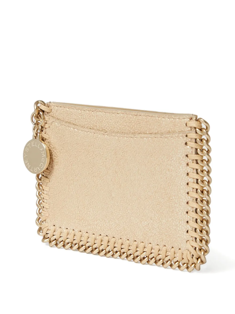 Stella Mccartney Falabella Chain-trim Cardholder In Neutral