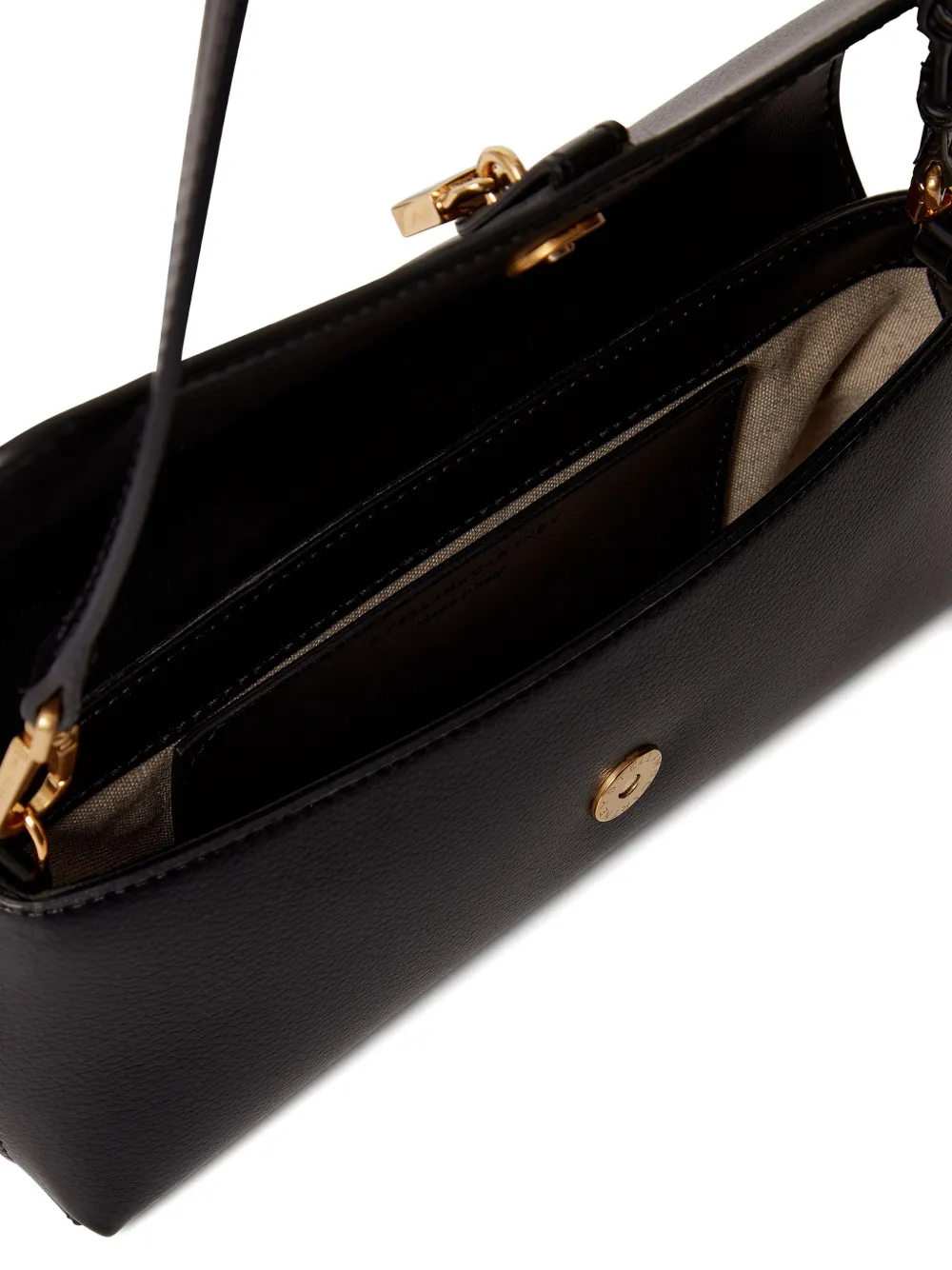 Stella Mccartney Small Ryder Lock-detail Shoulder Bag In Black