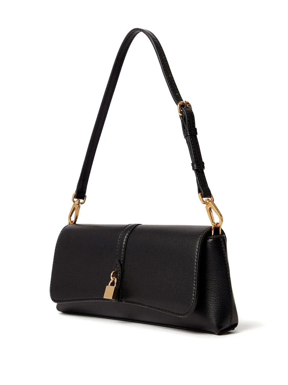 Stella Mccartney Small Ryder Lock-detail Shoulder Bag In Black