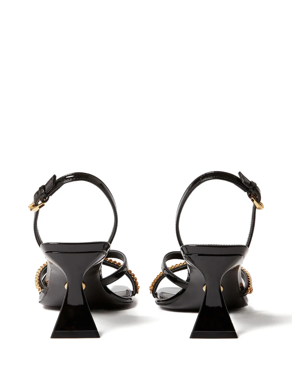Stella McCartney Elsa sandalen verfraaid met ketting Zwart