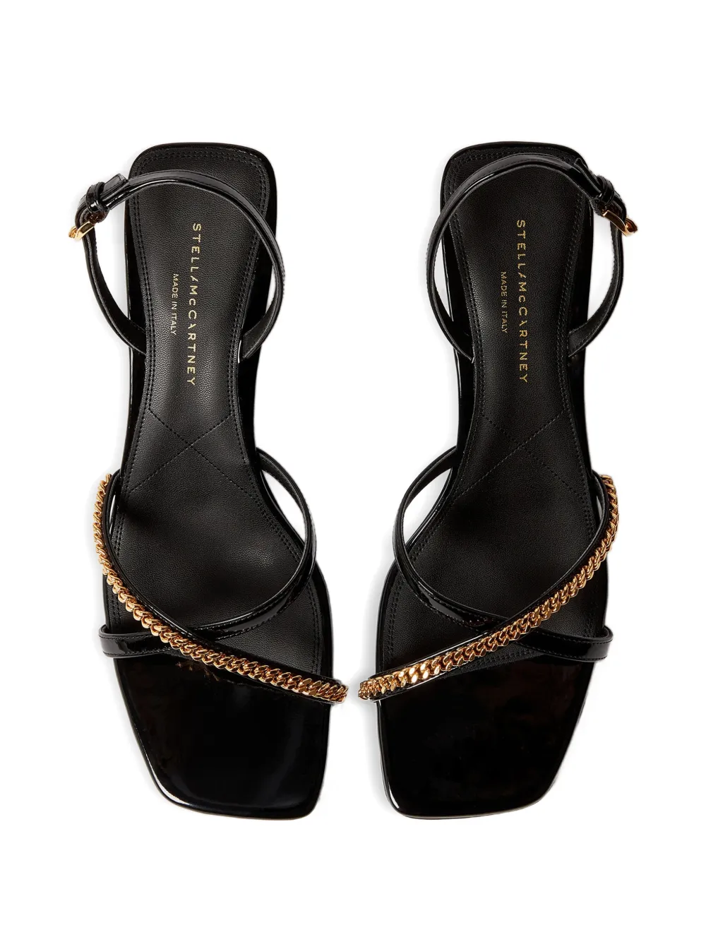 Stella McCartney Elsa sandalen verfraaid met ketting Zwart
