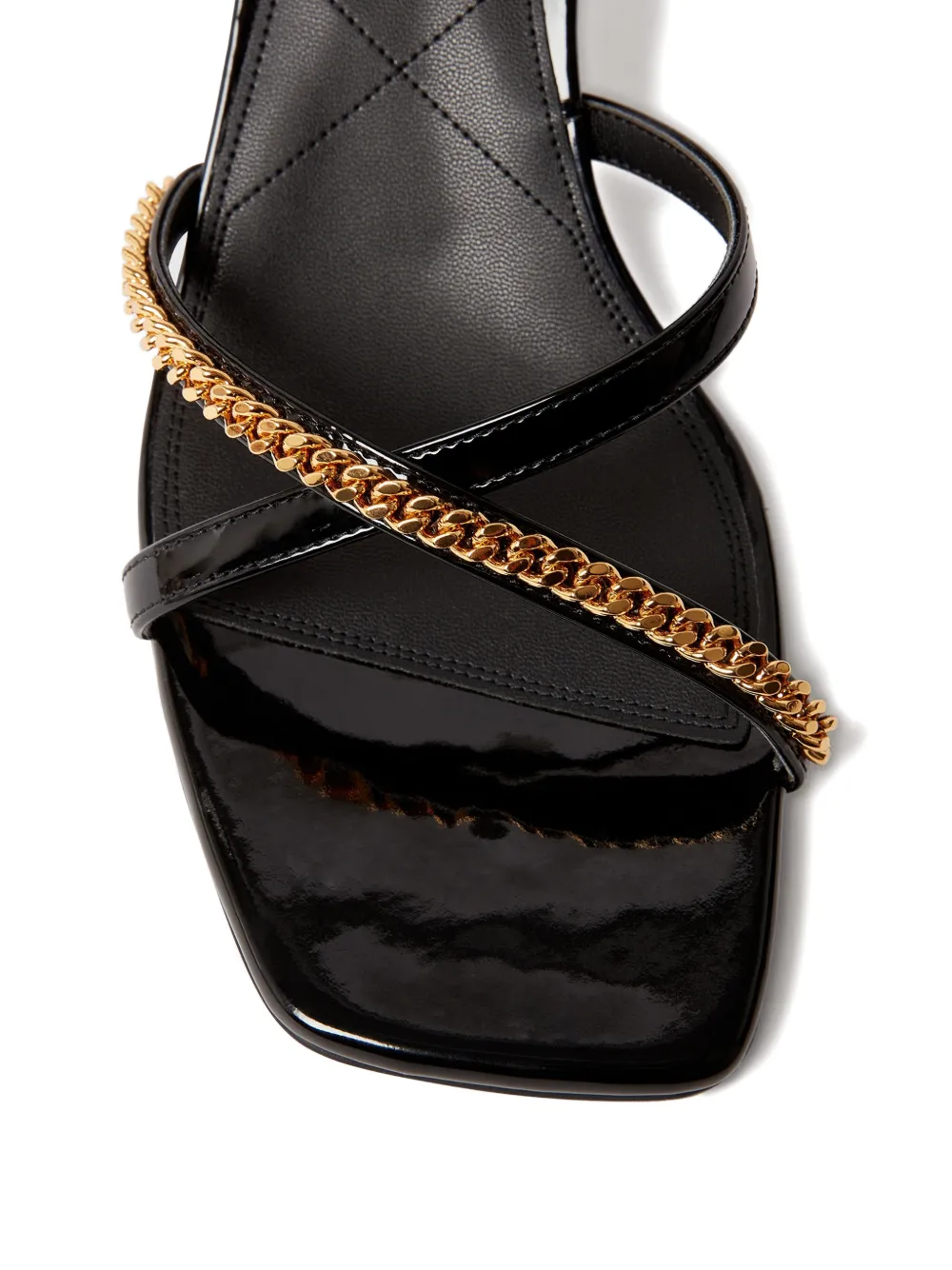 Stella McCartney Elsa sandalen verfraaid met ketting Zwart