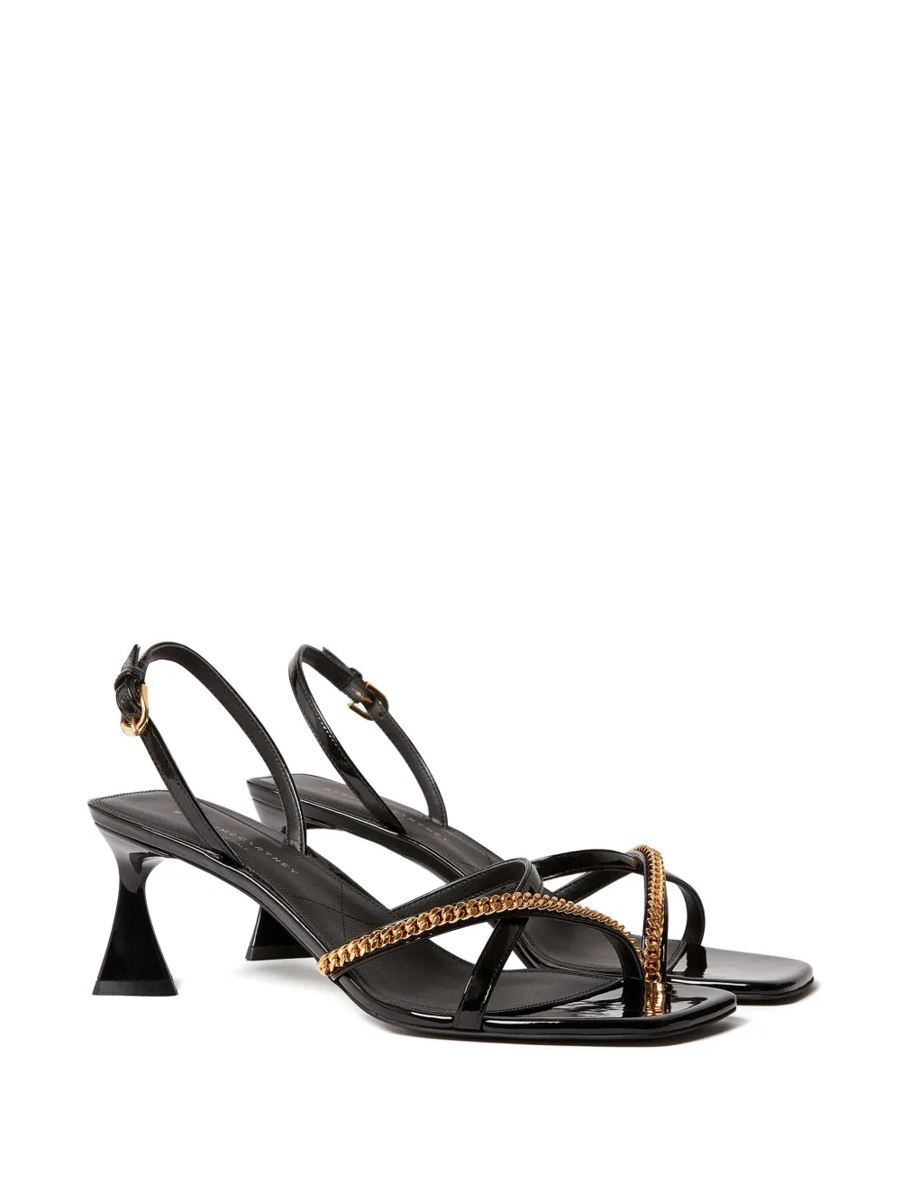 Stella McCartney Elsa sandalen verfraaid met ketting Zwart